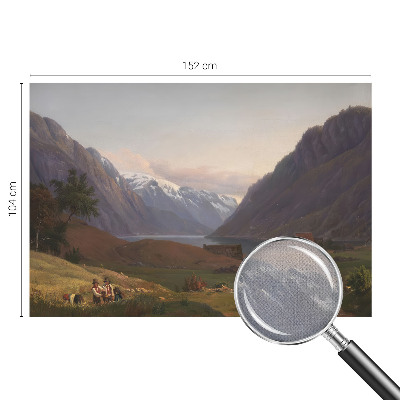 Fototapet 3D pentru dormitor cu motiv Bjergpanorama