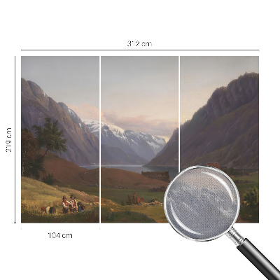 Fototapet 3D pentru dormitor cu motiv Bjergpanorama
