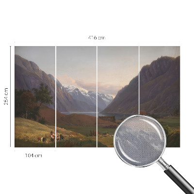 Fototapet 3D pentru dormitor cu motiv Bjergpanorama