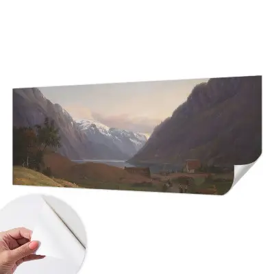 Fototapet 3d pentru dormitor Bjergpanorama