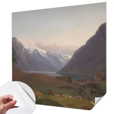 Fototapet 3d pentru dormitor Bjergpanorama