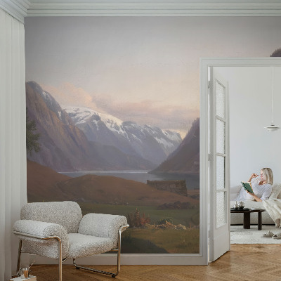 Fototapet 3D pentru dormitor cu motiv Bjergpanorama