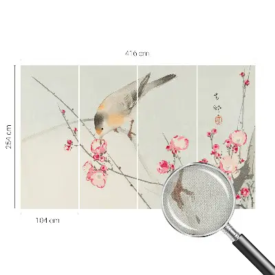 Fototapet 3d Blomsterfugl