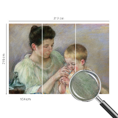 Fototapet 3d pentru living cu tema «Forældreomsorg»