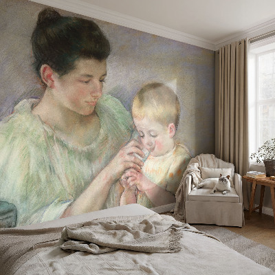 Fototapet 3d pentru living cu tema «Forældreomsorg»