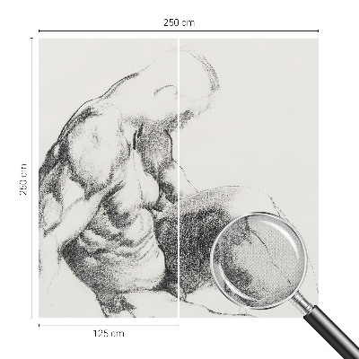 Fototapet autoadeziv pentru dormitor cu ilustrație mandală în stil schiță