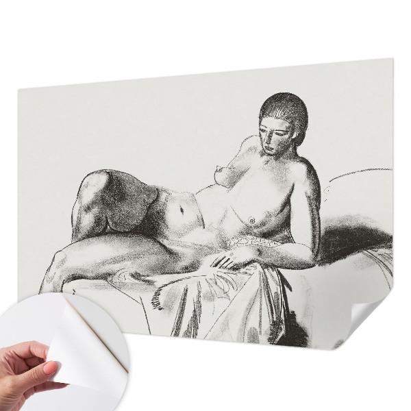 Fototapet autoadeziv pentru camera copiilor în stil artistic cu siluetă nudă
