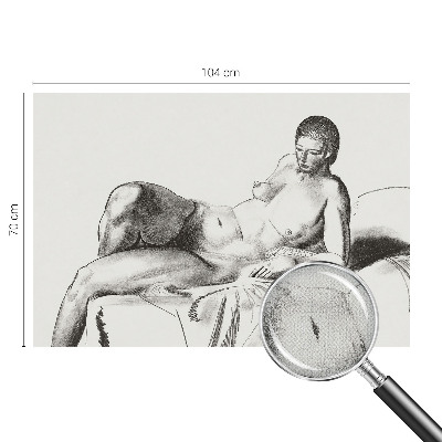 Fototapet autoadeziv pentru camera copiilor în stil artistic cu siluetă nudă
