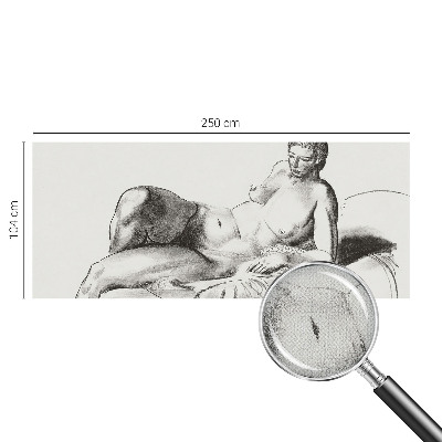 Fototapet autoadeziv pentru camera copiilor în stil artistic cu siluetă nudă
