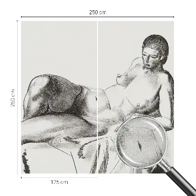 Fototapet autoadeziv pentru camera copiilor Kunstnerisk nøgen