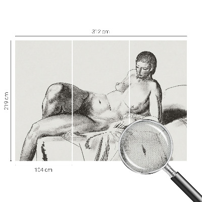 Fototapet autoadeziv pentru camera copiilor în stil artistic cu siluetă nudă