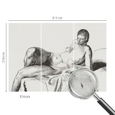 Fototapet autoadeziv pentru camera copiilor Kunstnerisk nøgen