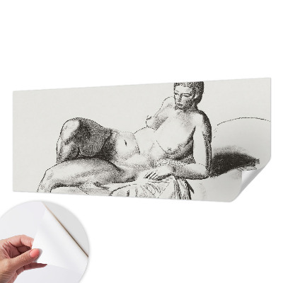 Fototapet autoadeziv pentru camera copiilor în stil artistic cu siluetă nudă