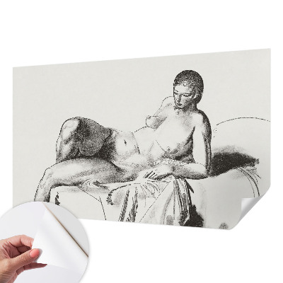 Fototapet autoadeziv pentru camera copiilor în stil artistic cu siluetă nudă