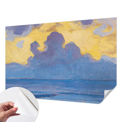 Fototapet 3D pentru living cu ilustrarea unui peisaj ceresc