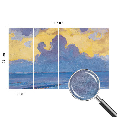 Fototapet 3D pentru living cu ilustrarea unui peisaj ceresc