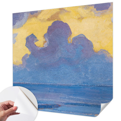 Fototapet 3D pentru living cu ilustrarea unui peisaj ceresc