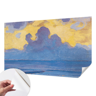 Fototapet 3D pentru living cu ilustrarea unui peisaj ceresc