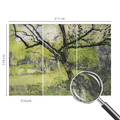 Fototapet 3D pentru dormitor model „Forårsparken” cu motive naturale