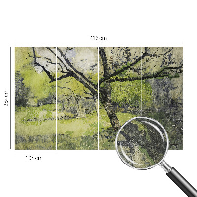 Fototapet 3D pentru dormitor model „Forårsparken” cu motive naturale