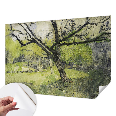 Fototapet 3D pentru dormitor model „Forårsparken” cu motive naturale