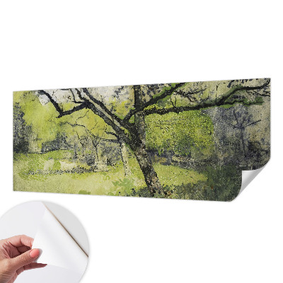 Fototapet 3D pentru dormitor model „Forårsparken” cu motive naturale