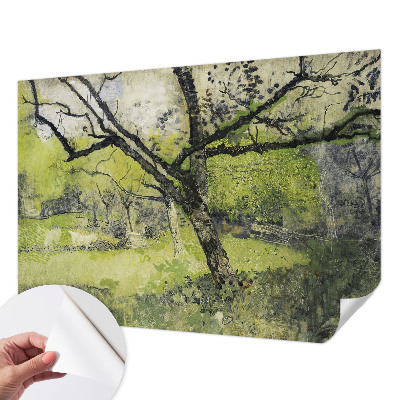 Fototapet 3D pentru dormitor model „Forårsparken” cu motive naturale