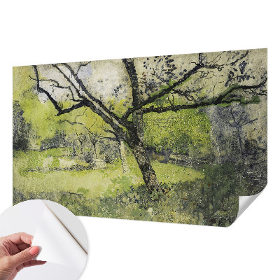Fototapet 3D pentru dormitor model „Forårsparken” cu motive naturale