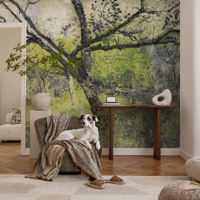 Fototapet 3D pentru dormitor model „Forårsparken” cu motive naturale
