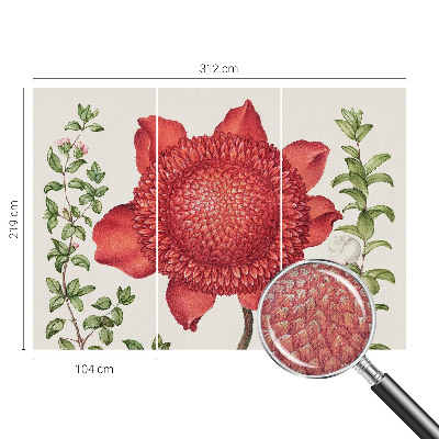 Fototapet autocolant cu motive florale într-un design elegant