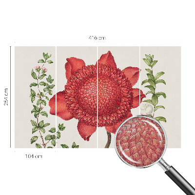 Fototapet autocolant cu motive florale într-un design elegant
