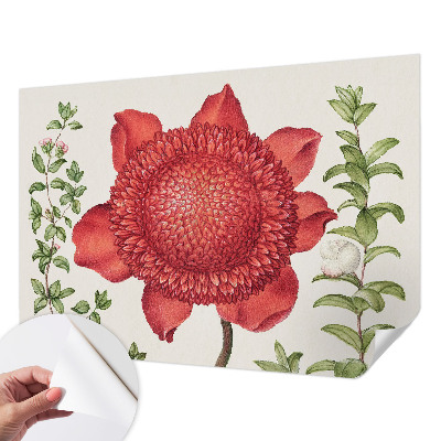 Fototapet autocolant cu motive florale într-un design elegant