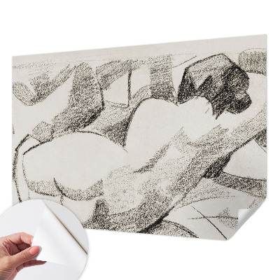 Fototapet autoadeziv cu ilustrație stilizată reprezentând o figură înșelătoare
