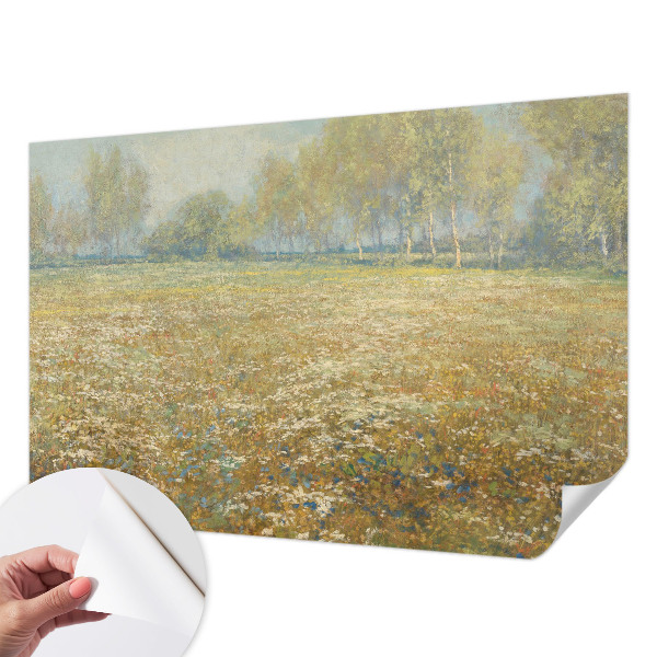 Tapet foto autoadeziv cu model floral „Blomstrende felt”