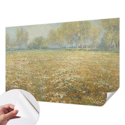 Tapet foto autoadeziv cu model floral „Blomstrende felt”