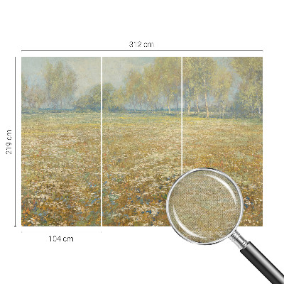 Tapet foto autoadeziv cu model floral „Blomstrende felt”