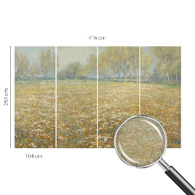 Tapet foto autoadeziv cu model floral „Blomstrende felt”
