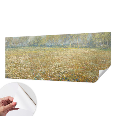 Tapet foto autoadeziv cu model floral „Blomstrende felt”