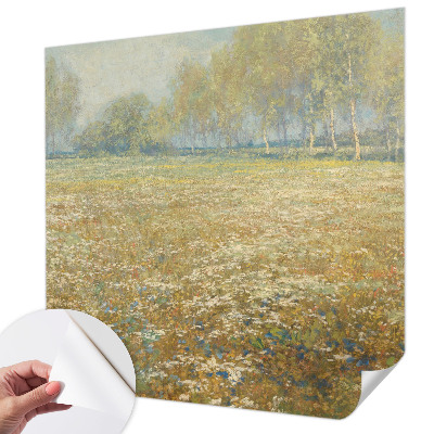 Tapet foto autoadeziv cu model floral „Blomstrende felt”