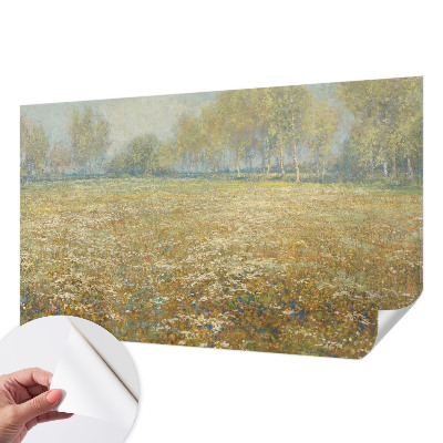 Tapet foto autoadeziv cu model floral „Blomstrende felt”