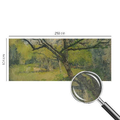 Fototapet 3d autoadeziv în nuanțe de verde cu peisaj natural