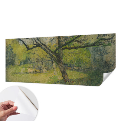Fototapet 3d autoadeziv în nuanțe de verde cu peisaj natural