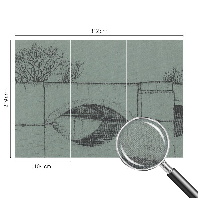 Fototapet 3D pentru dormitor în nuanța albastru bleumarin