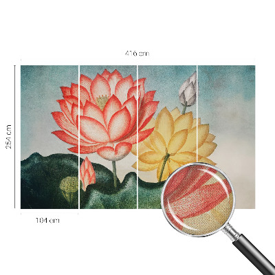 Fototapet autoadeziv cu motiv cu flori de lotus