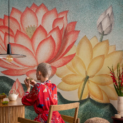 Fototapet autoadeziv cu motiv cu flori de lotus