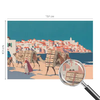 Fototapet 3d pentru living Kamelkaravane