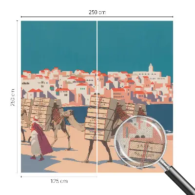 Fototapet 3d pentru living Kamelkaravane