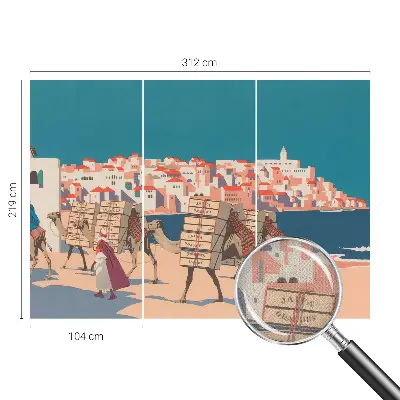 Fototapet 3d pentru living Kamelkaravane