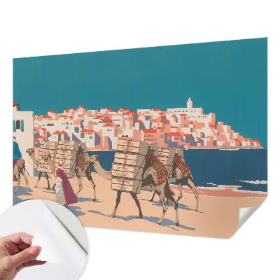 Fototapet 3d pentru living Kamelkaravane