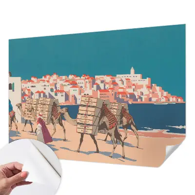 Fototapet 3d pentru living Kamelkaravane